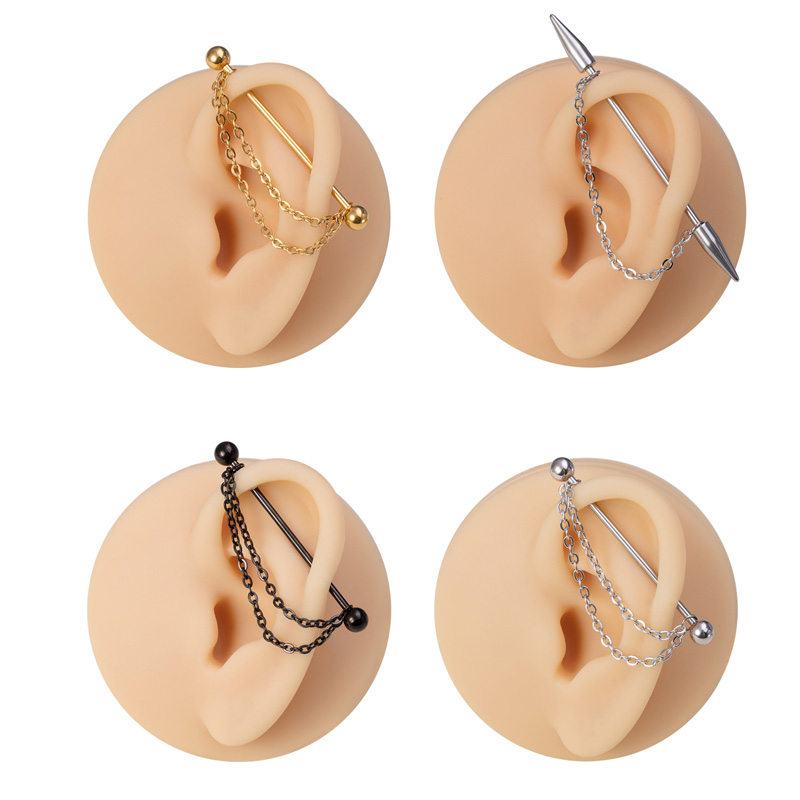 Body Jewelry Industrial - 1 Buah Industrial Piercing Barbel dengan