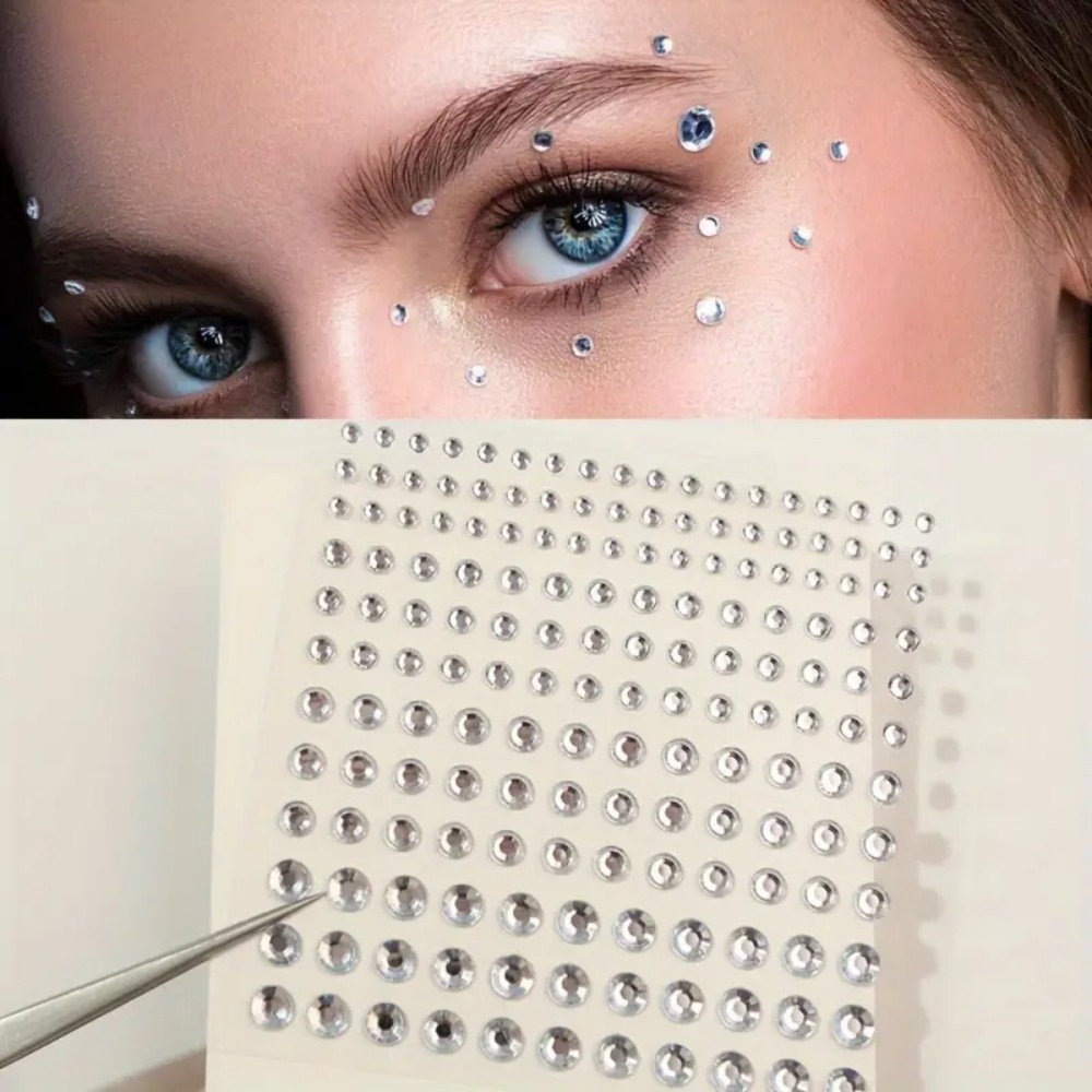 Body Jewelry And Piercing - 165 Buah Stiker Berlian Imitasi Berperekat,