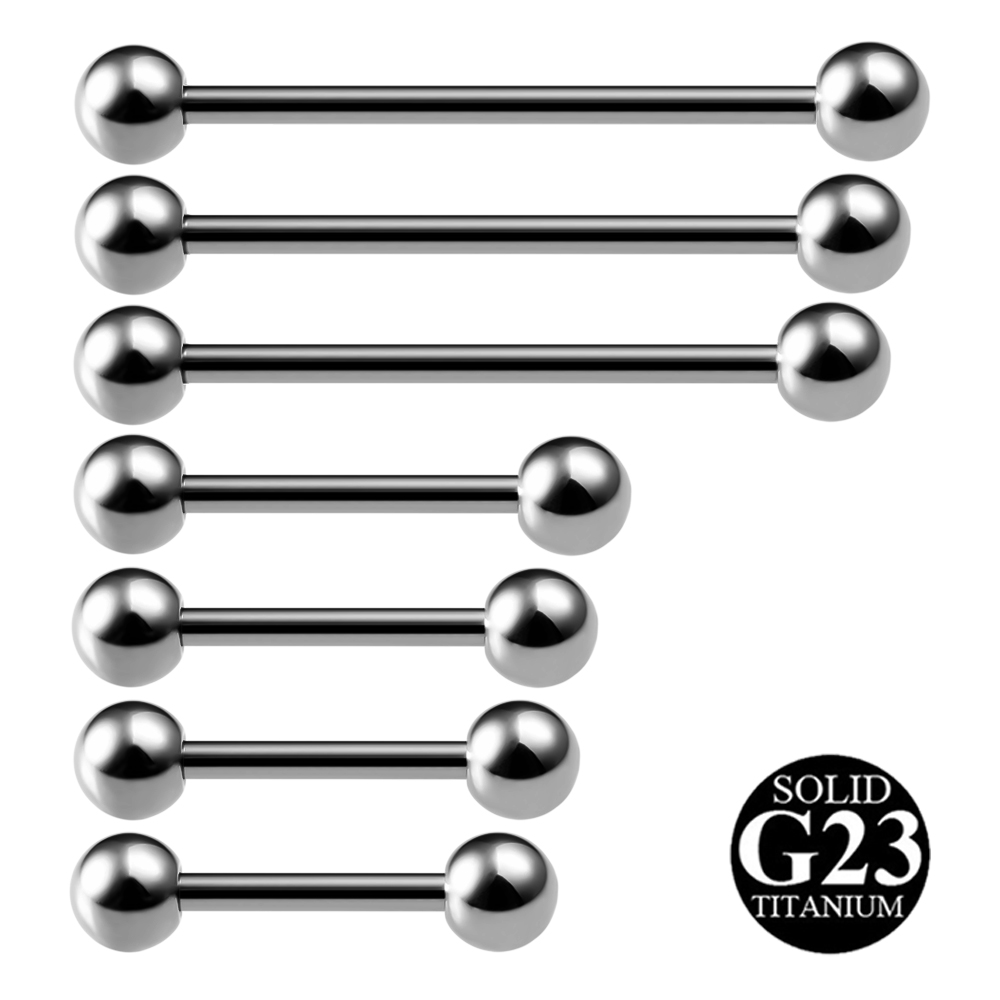 Body Jewelry Industrial - 2 buah G23 tindik lidah Titanium