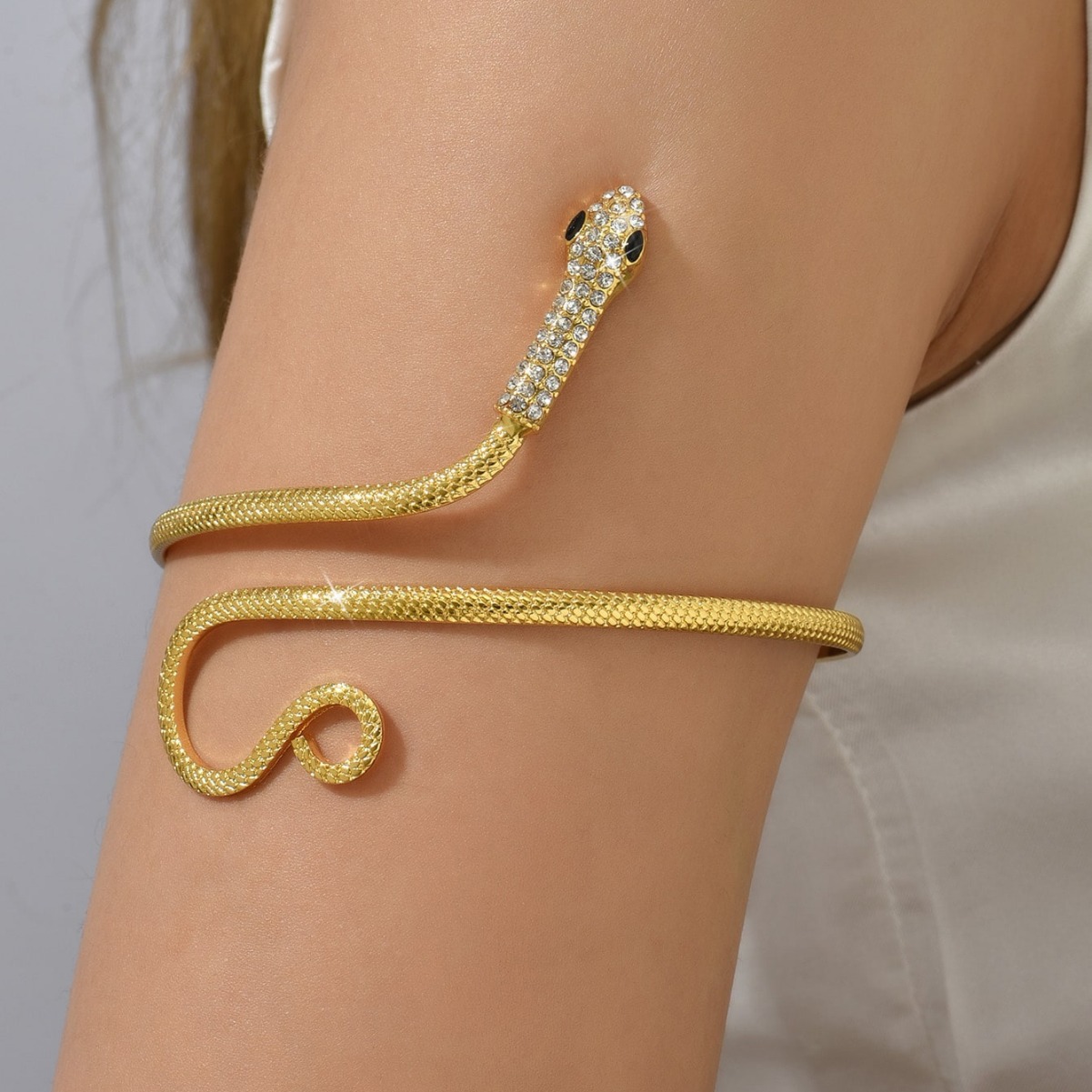 Body Jewelry High End - Manset Lengan Tembaga Ular Kebesaran Gaya
