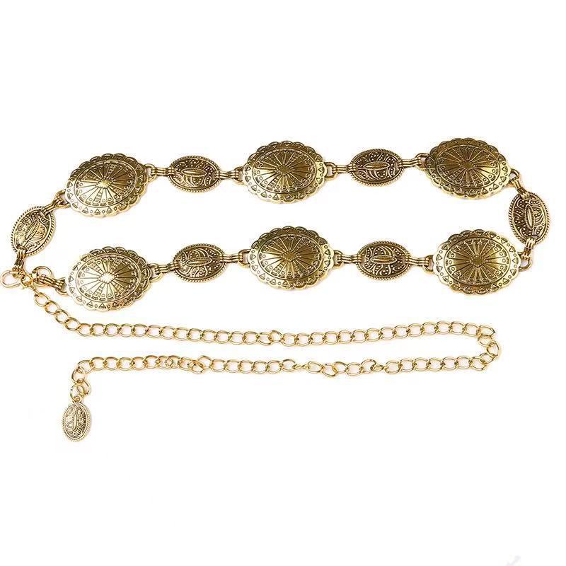 Body Jewelry High End - Perhiasan rantai pinggang logam bergaya retro