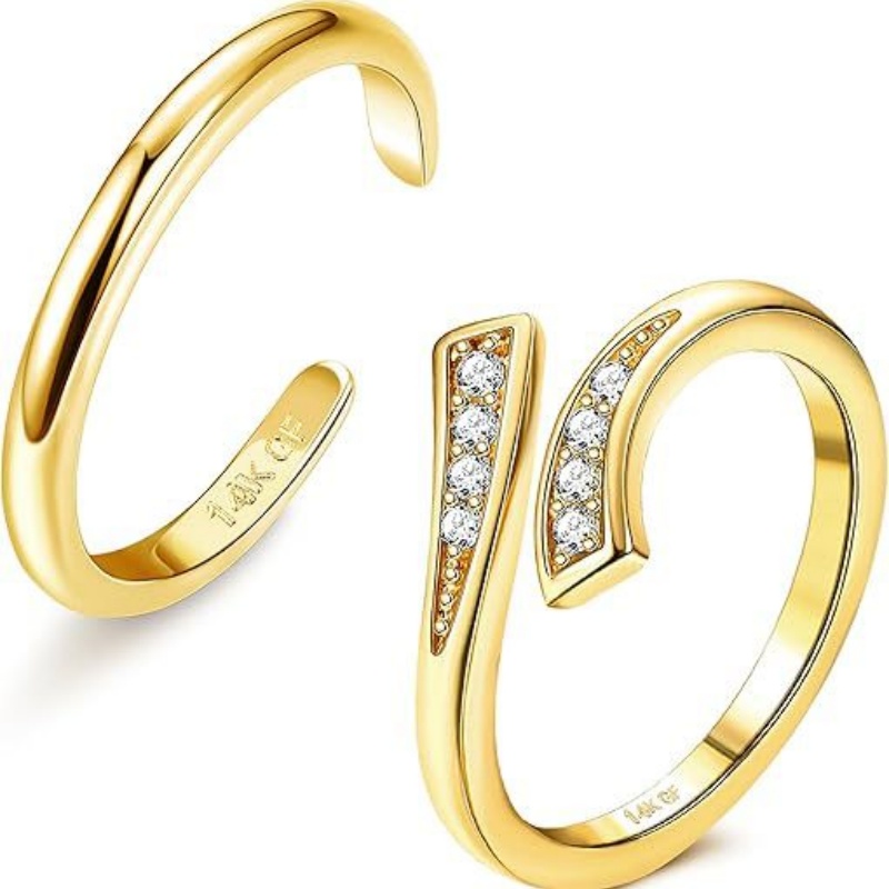 Body Jewelry Changing Kit - Set Dua Potong Cincin Kaki Zirkon