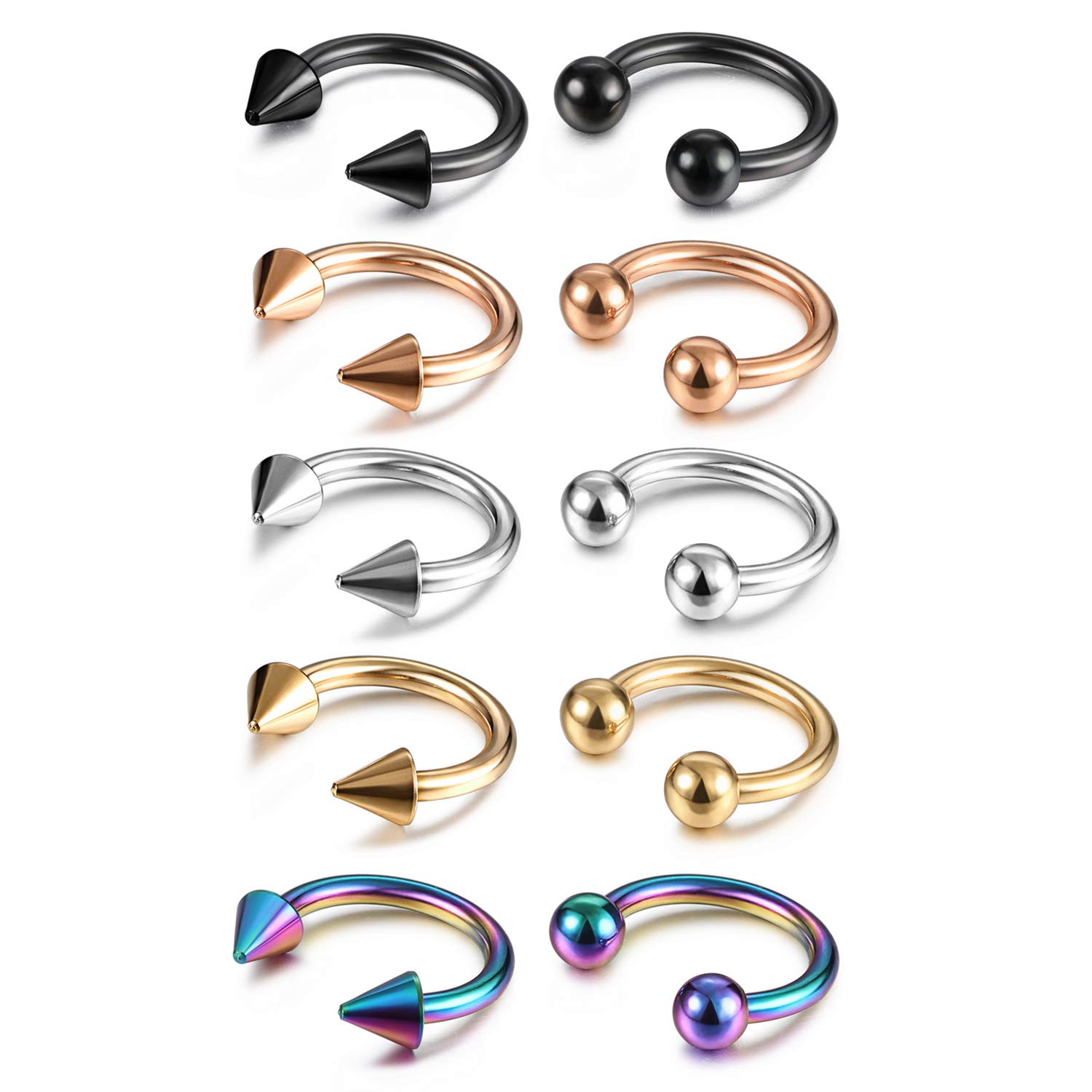 Body Jewelry Changing Kit - Perhiasan Septum Baja Bedah 14G 16G,