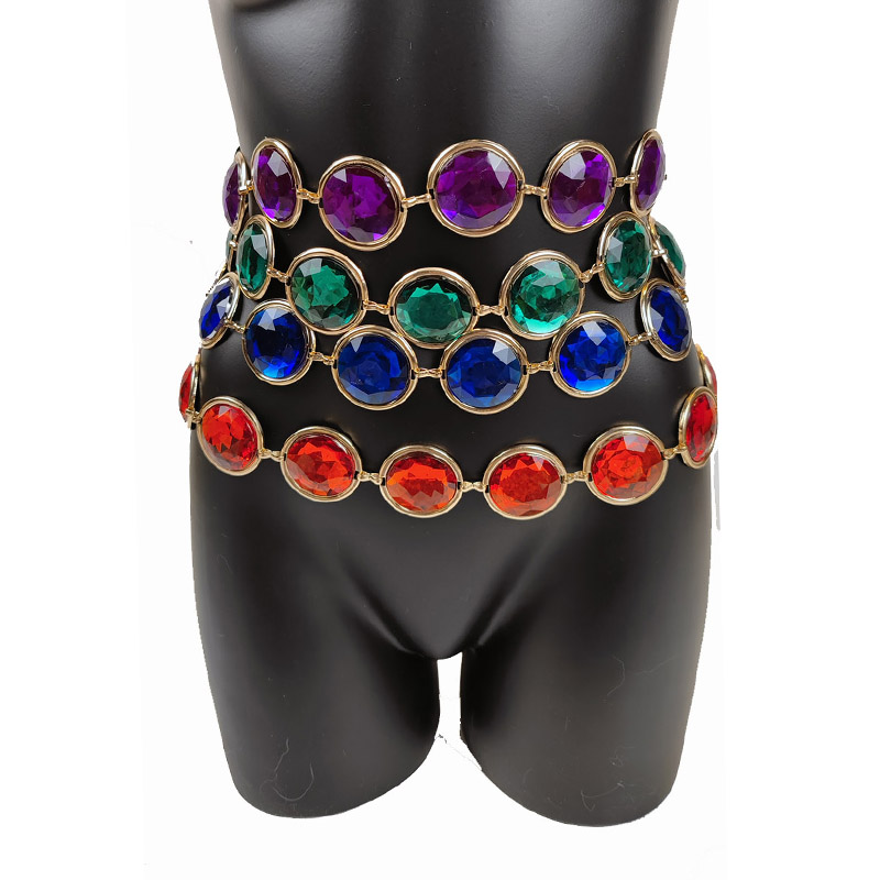 Body Jewelry High End - Rantai pinggang batu mulia untuk wanita,