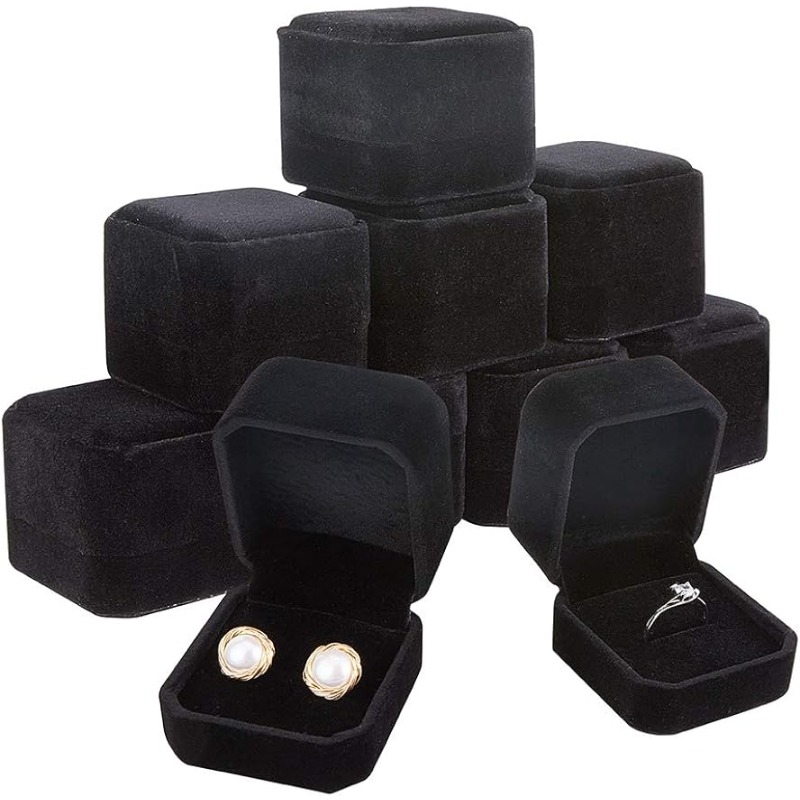 Body Jewelry Display - 10 pak kotak anting cincin beludru