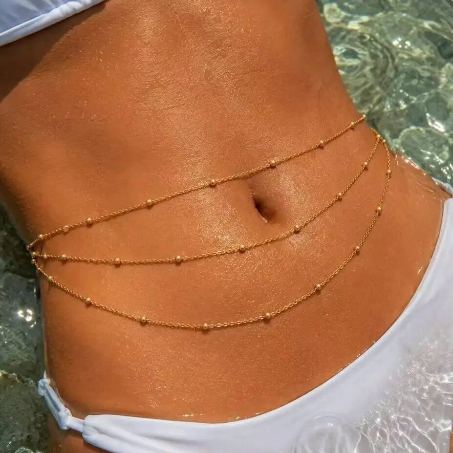 Body Jewelry Waterproof - IngeSight.Z Fashion Boho Seksi Rantai Pinggang