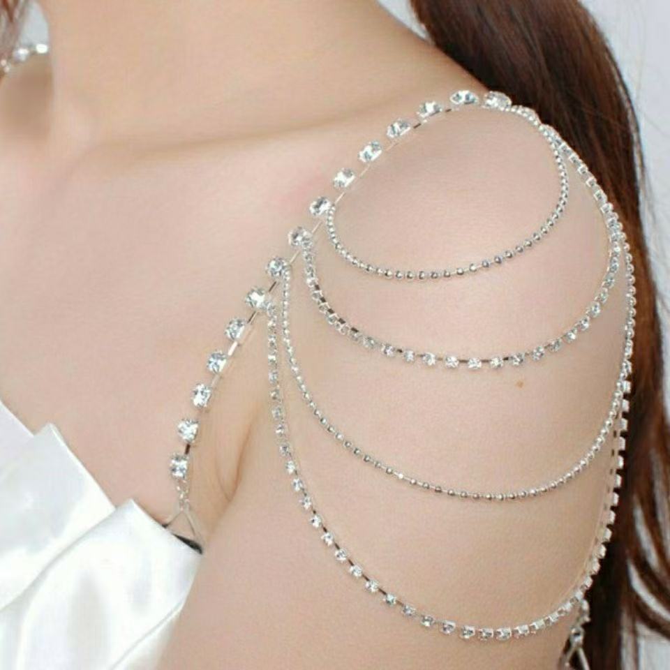 Body Jewelry High End - Rantai bahu multi-lapis Eropa dan Amerika,