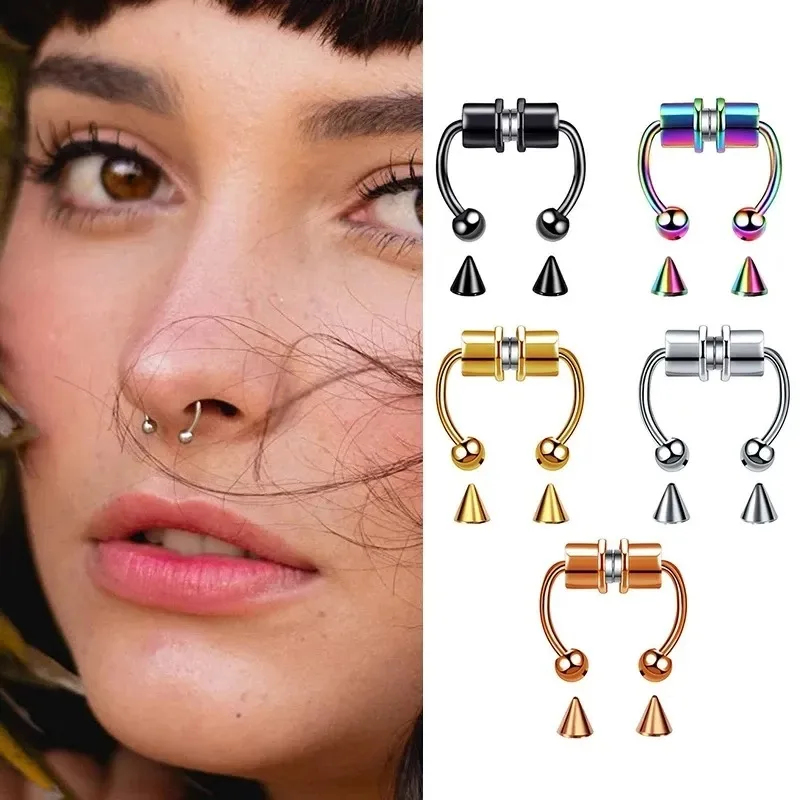 1/2/3 Buah Cincin Hidung Magne - Body Jewelry And Piercing ulasan dan harga