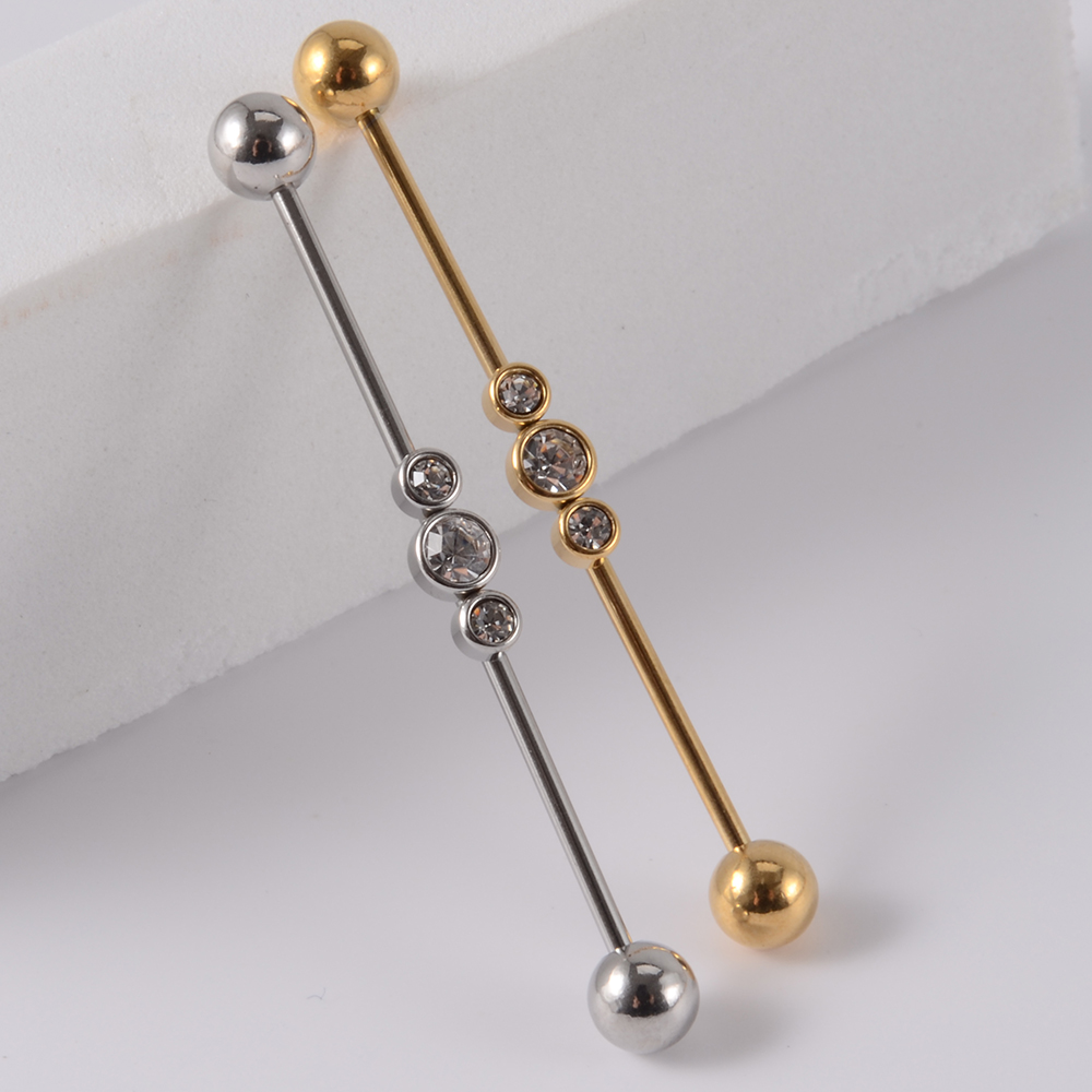 1 buah barbel industri baja ta - Body Jewelry Industrial ulasan dan harga