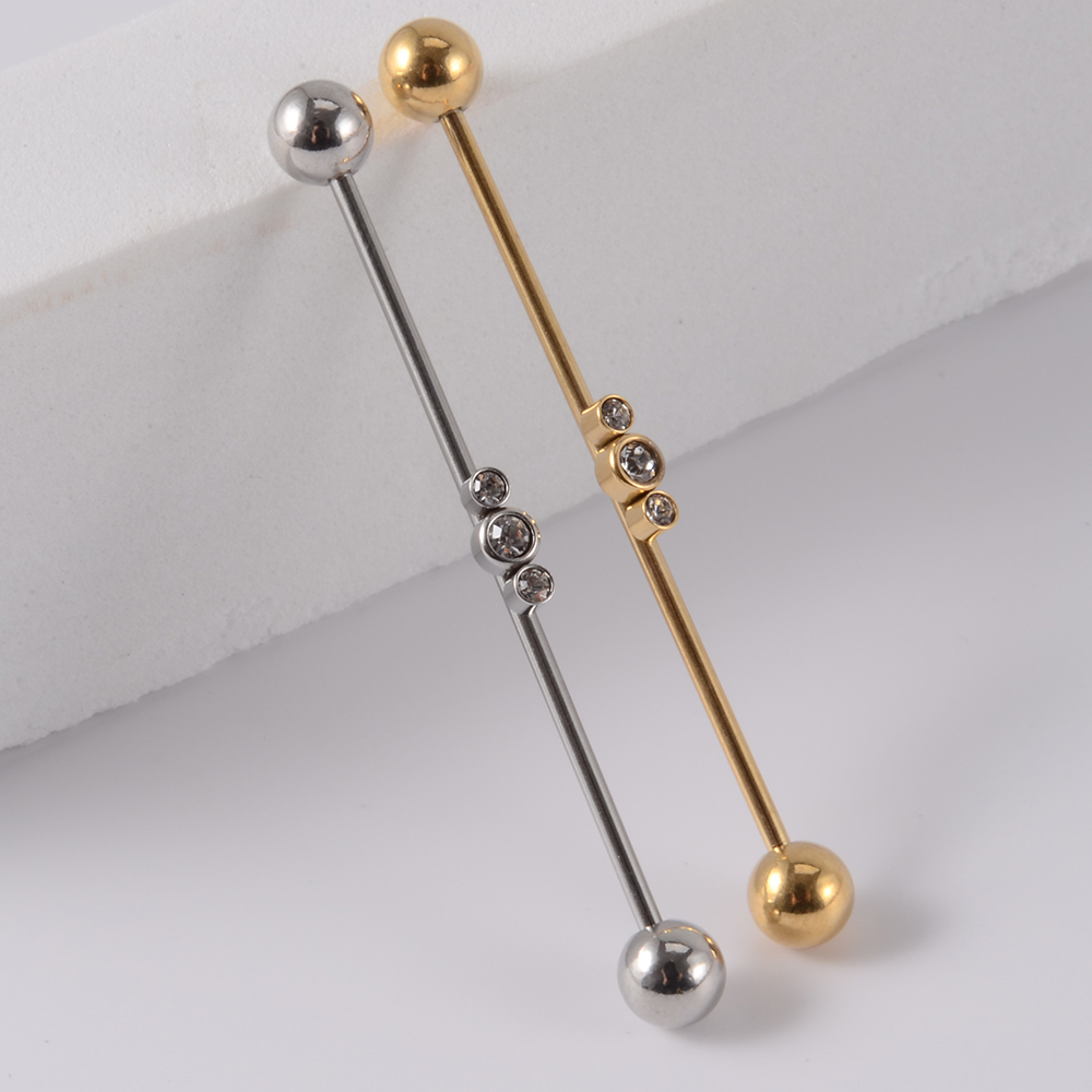 1 buah barbel industri baja ta - Body Jewelry Industrial ulasan dan harga