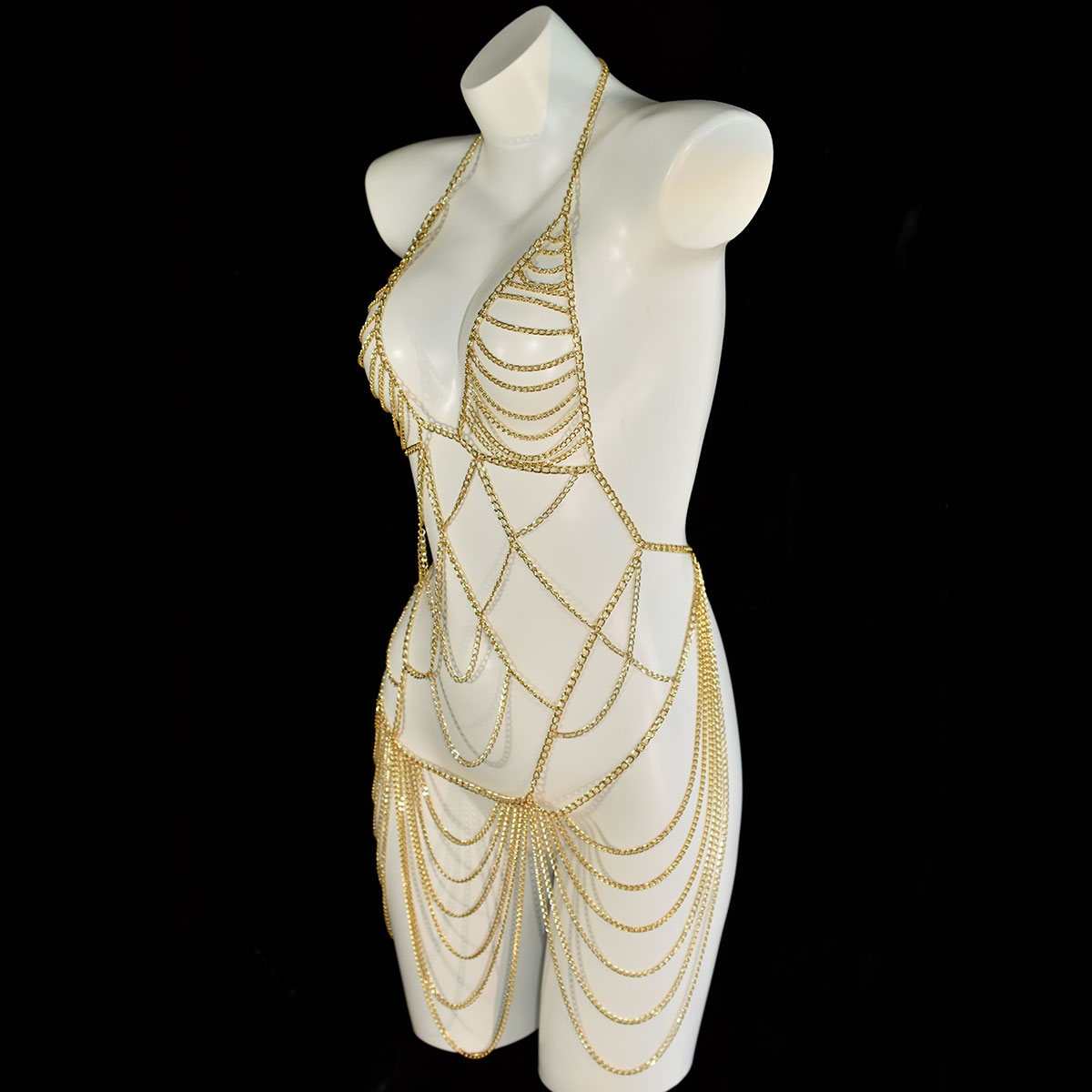 Gaun Rumbai Logam Panjang Mewa - Body Jewelry Industrial ulasan dan harga
