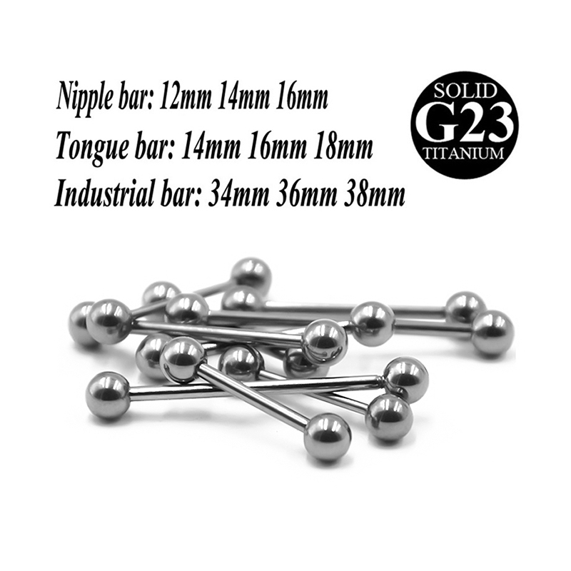 2 buah G23 tindik lidah Titani - Body Jewelry Industrial ulasan dan harga