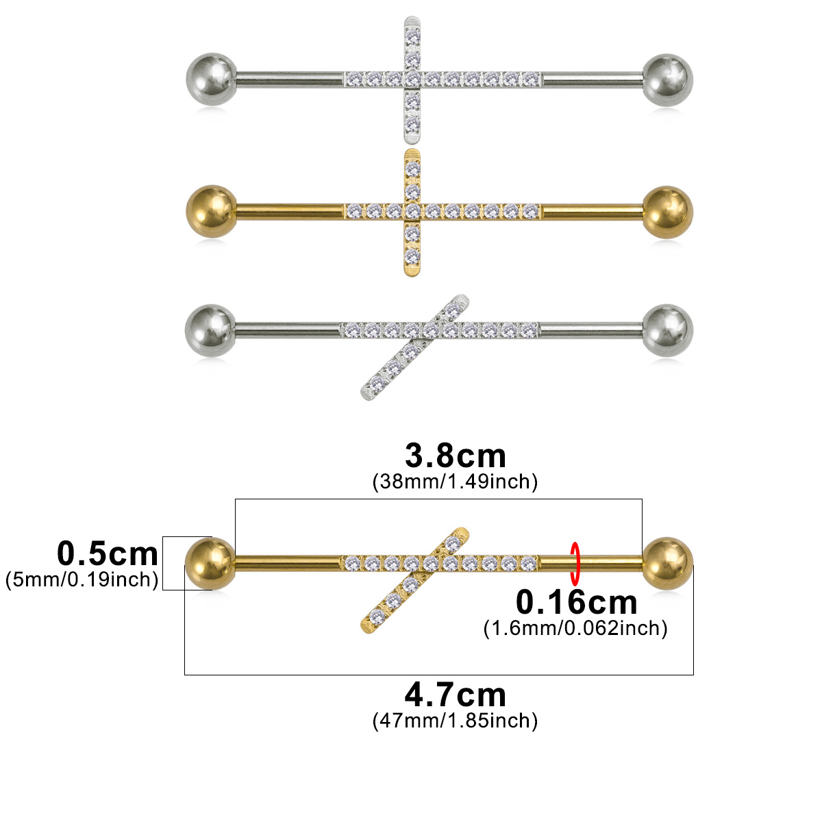 1 Buah Anting Tindik Industri  - Body Jewelry Industrial ulasan dan harga