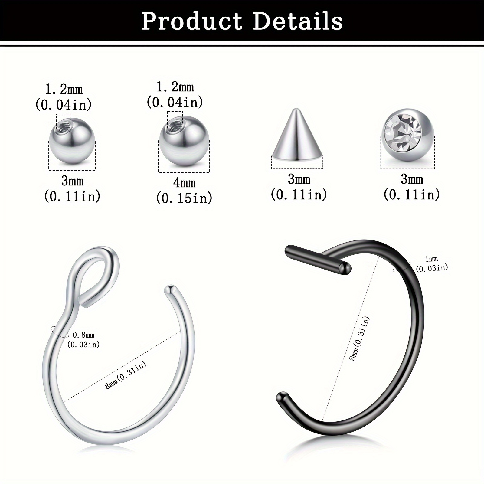 Tindik Palsu, Cincin Bibir Pal - Body Jewelry And Piercing ulasan dan harga