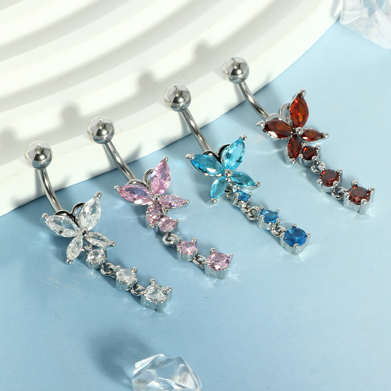 Cincin Pusar 14GA Kupu-kupu Em - Body Jewelry And Piercing ulasan dan harga