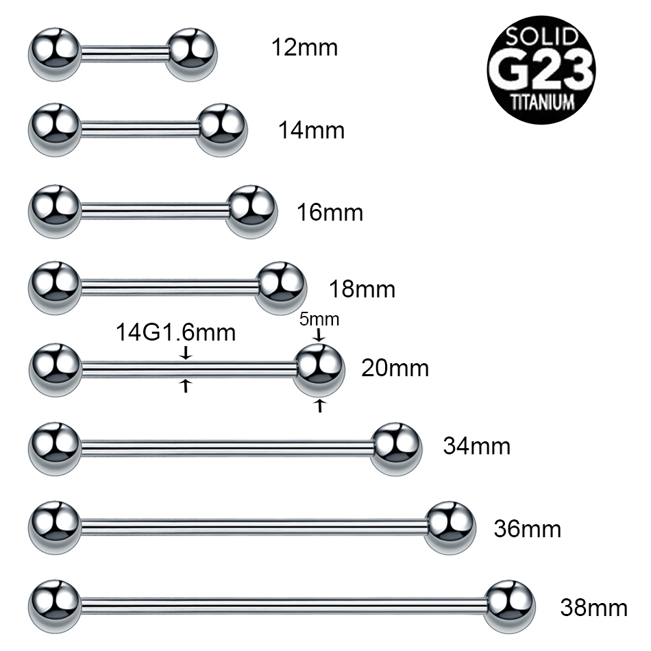 1/5 buah Titanium benang ekste - Body Jewelry Industrial ulasan dan harga