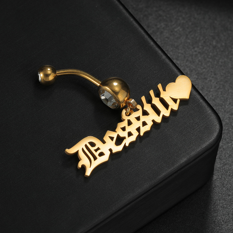 Letdiffery Cincin Pusar Nama K - Body Jewelry Names ulasan dan harga