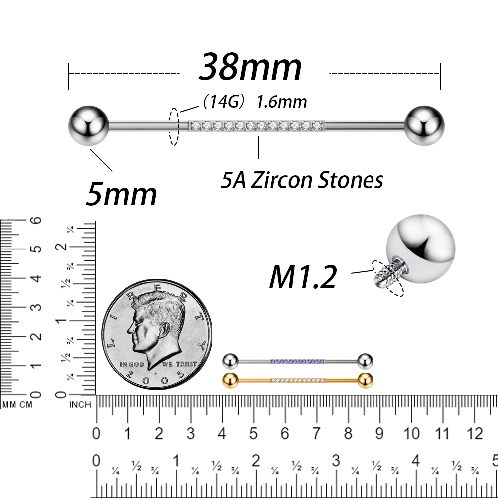 G23 Titanium Perhiasan Tindik  - Body Jewelry Industrial ulasan dan harga