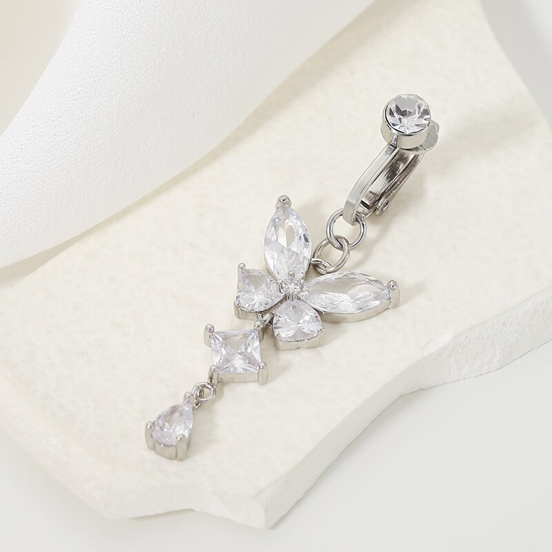Cincin kancing perut klip bent - Body Jewelry And Piercing ulasan dan harga