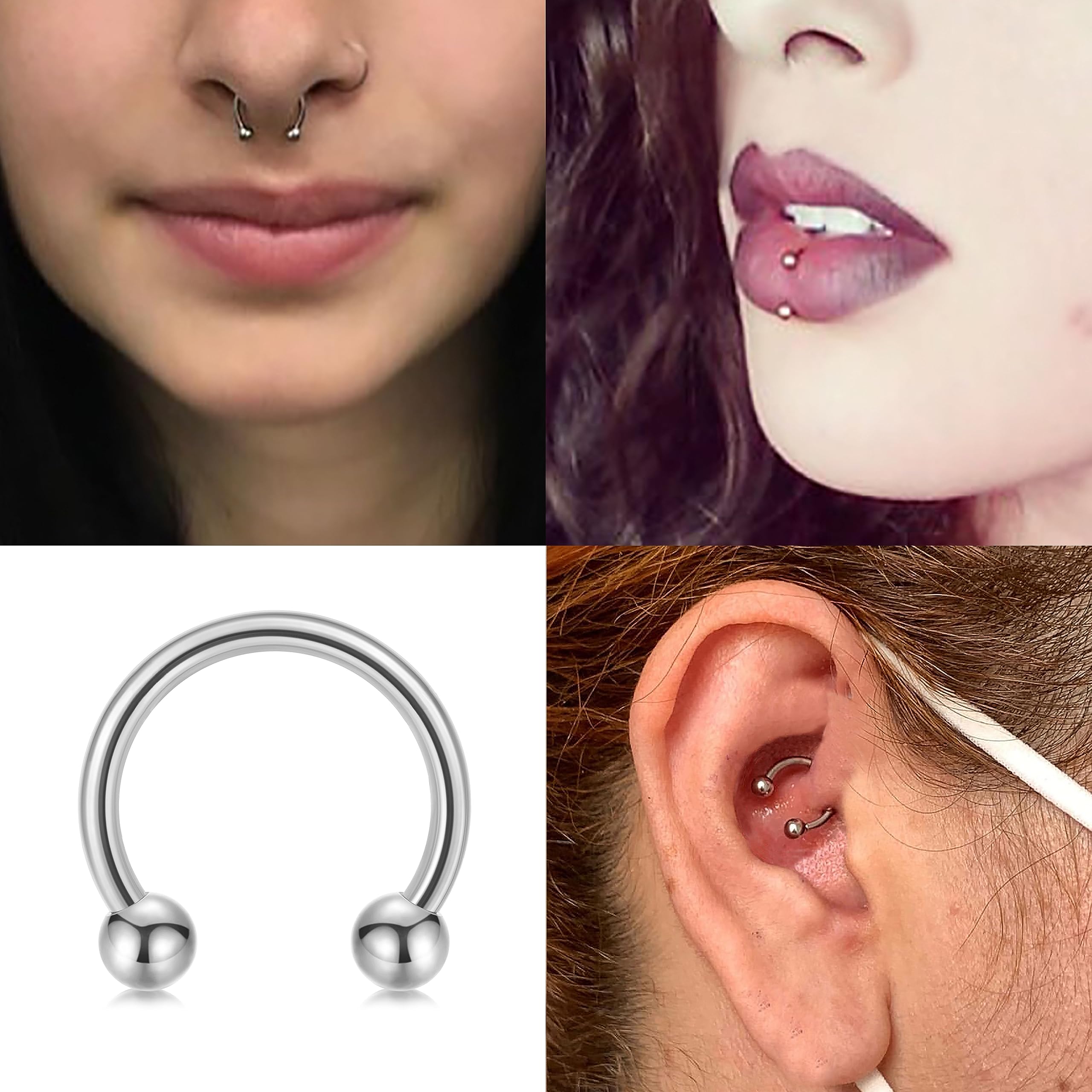 Perhiasan Septum Baja Bedah 14 - Body Jewelry Changing Kit ulasan dan harga