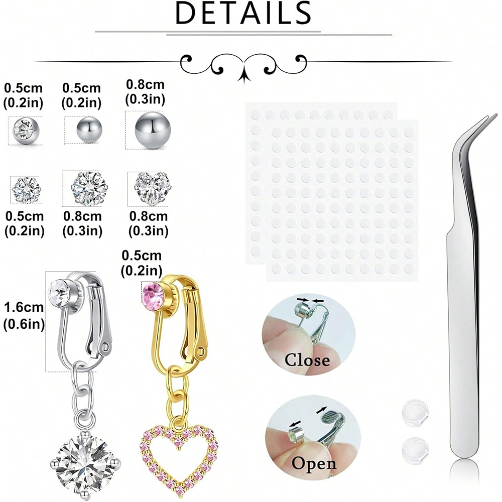 Cincin Pusar Palsu Berbentuk K - Body Jewelry And Piercing ulasan dan harga
