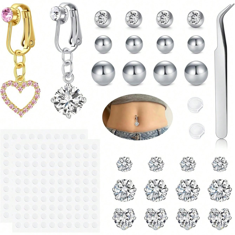 Cincin Pusar Palsu Berbentuk K - Body Jewelry And Piercing ulasan dan harga
