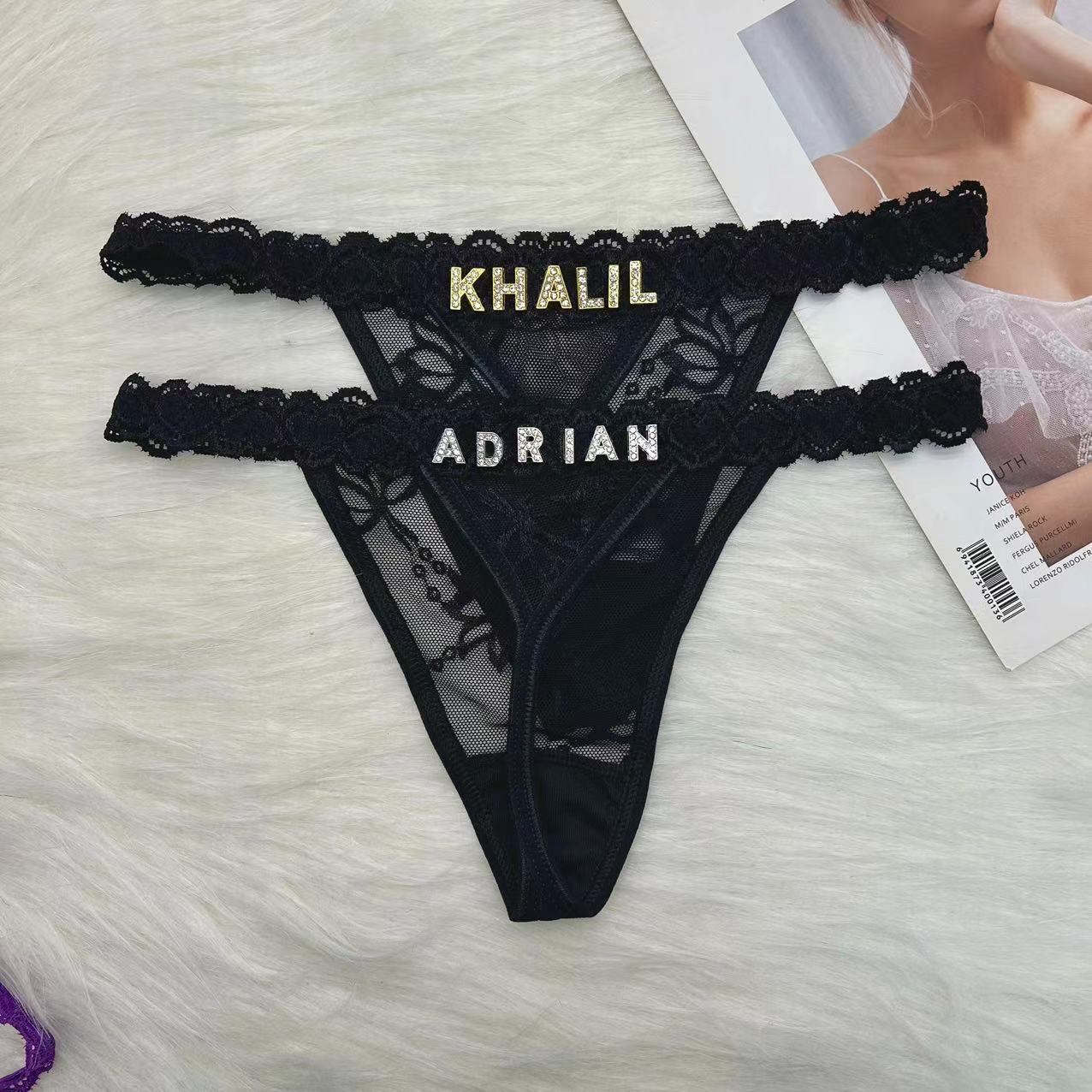 Celana Dalam Thong Nama Kustom - Body Jewelry Names ulasan dan harga