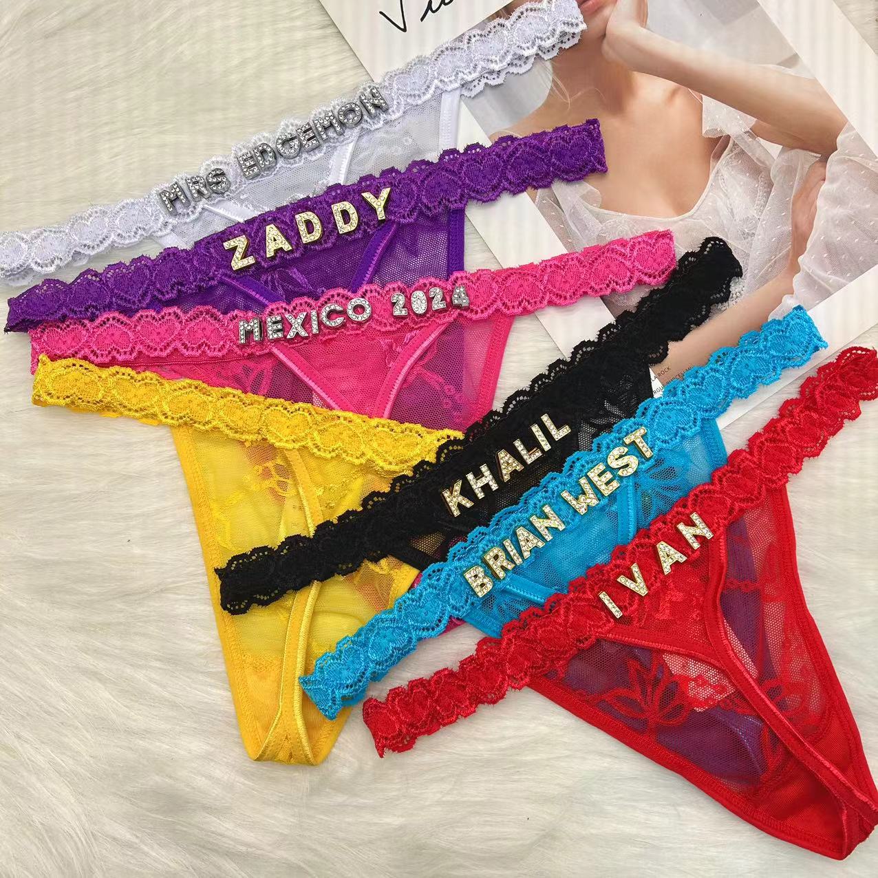 Celana Dalam Thong Nama Kustom - Body Jewelry Names ulasan dan harga