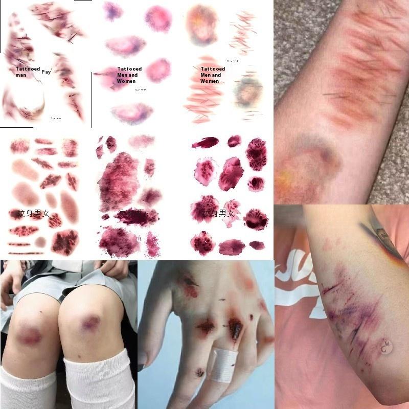 4 Lembar Tato Temporer Luka Me - Body Jewelry Waterproof ulasan dan harga