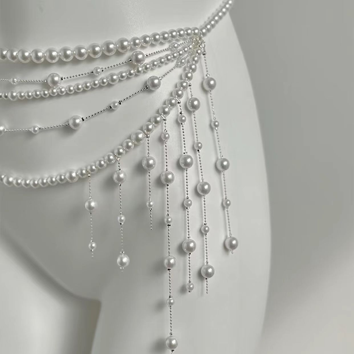 Rantai Pinggang Mutiara Berlap - Body Jewelry High End ulasan dan harga