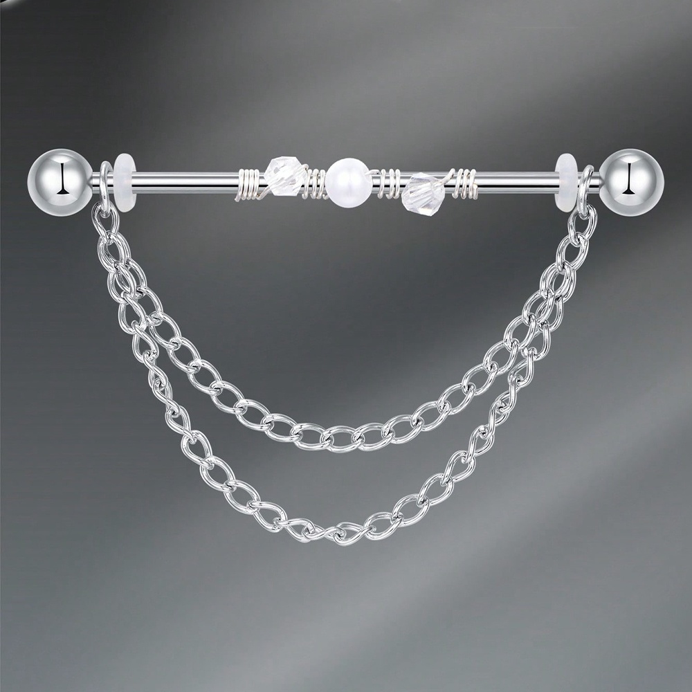 Anting-anting tusuk tulang raw - Body Jewelry Industrial ulasan dan harga