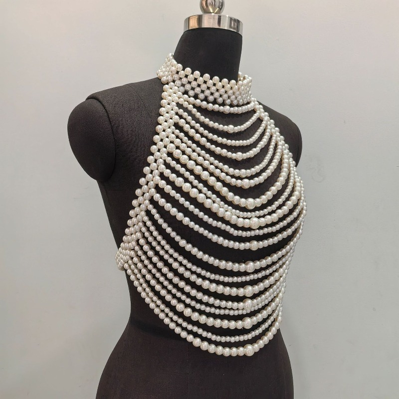 Rantai dada manik-manik gaya i - Body Jewelry Industrial ulasan dan harga
